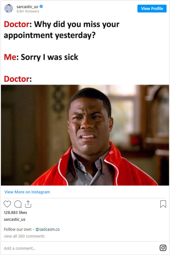 humorous Instagram pages