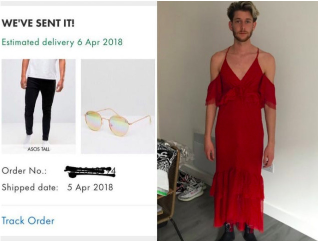 Online order shopping fail