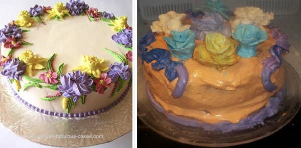 Flower cake fail