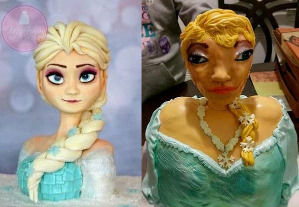 Elsa cake fails