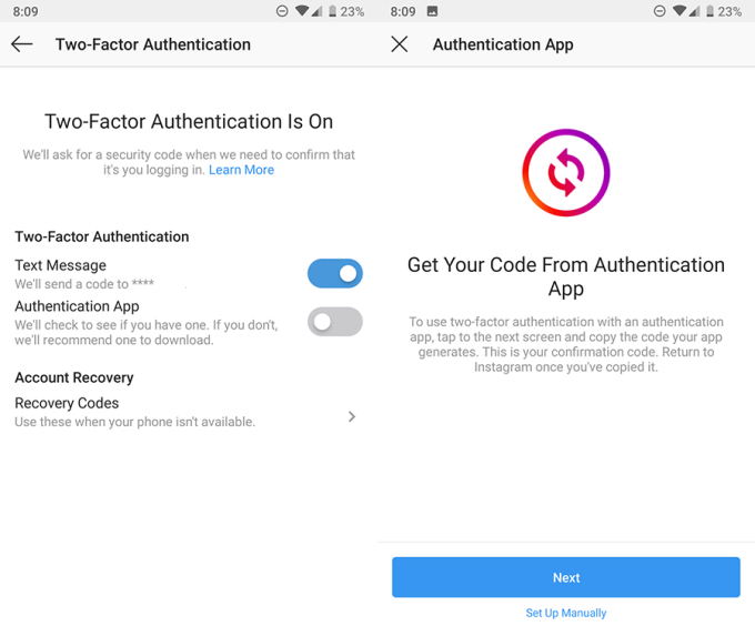 Best Instagram Tips and tricks Two-factor authentication