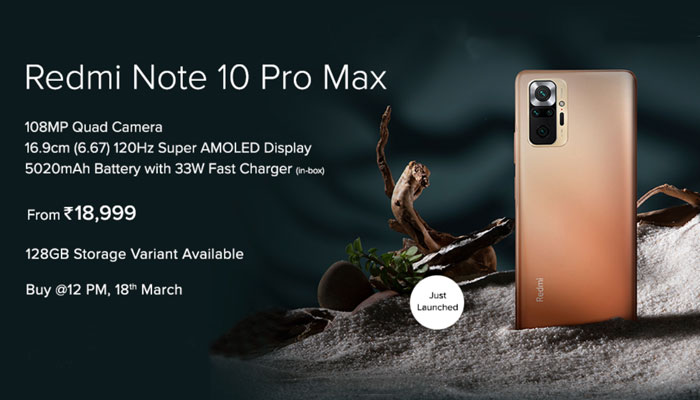 Xiaomi Redmi Note 10 Pro Max phone