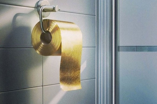 Useless but expensive products gold toilet roll