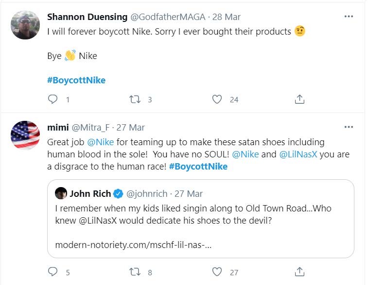 nike sues satan shoes maker