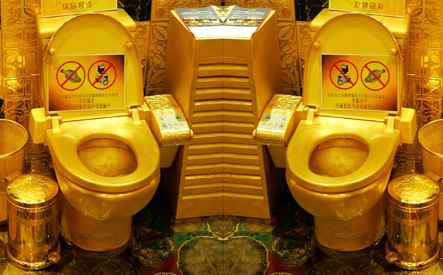 silly things rich people own toilet made of gold