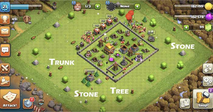How to get free gems in clash of clans -  remove obstacles